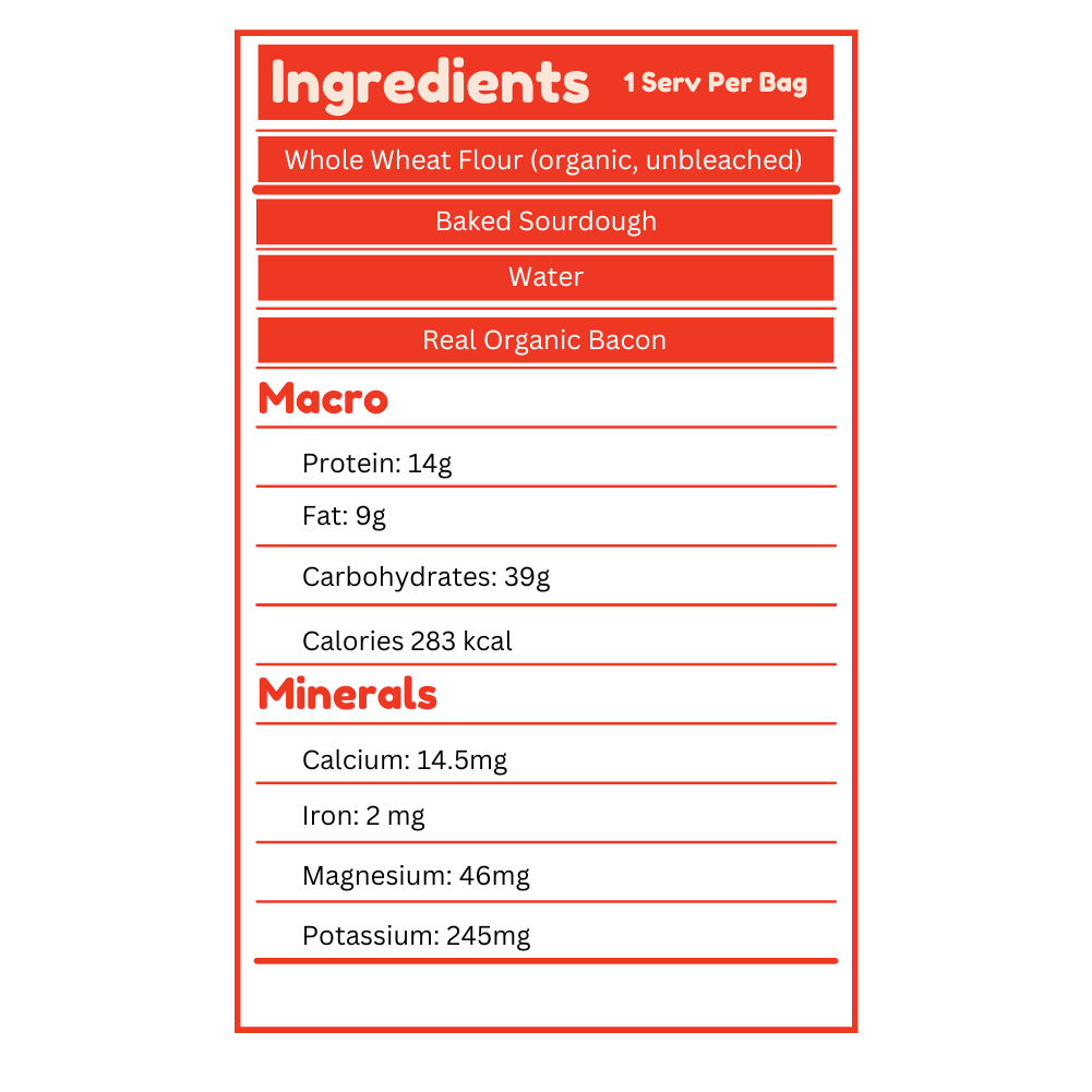 Organic Bacon Dog Treats 3 Ingredients